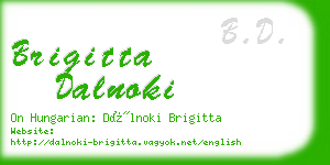 brigitta dalnoki business card